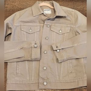 Old Navy tan denim jacket, Women's Medium, Like New